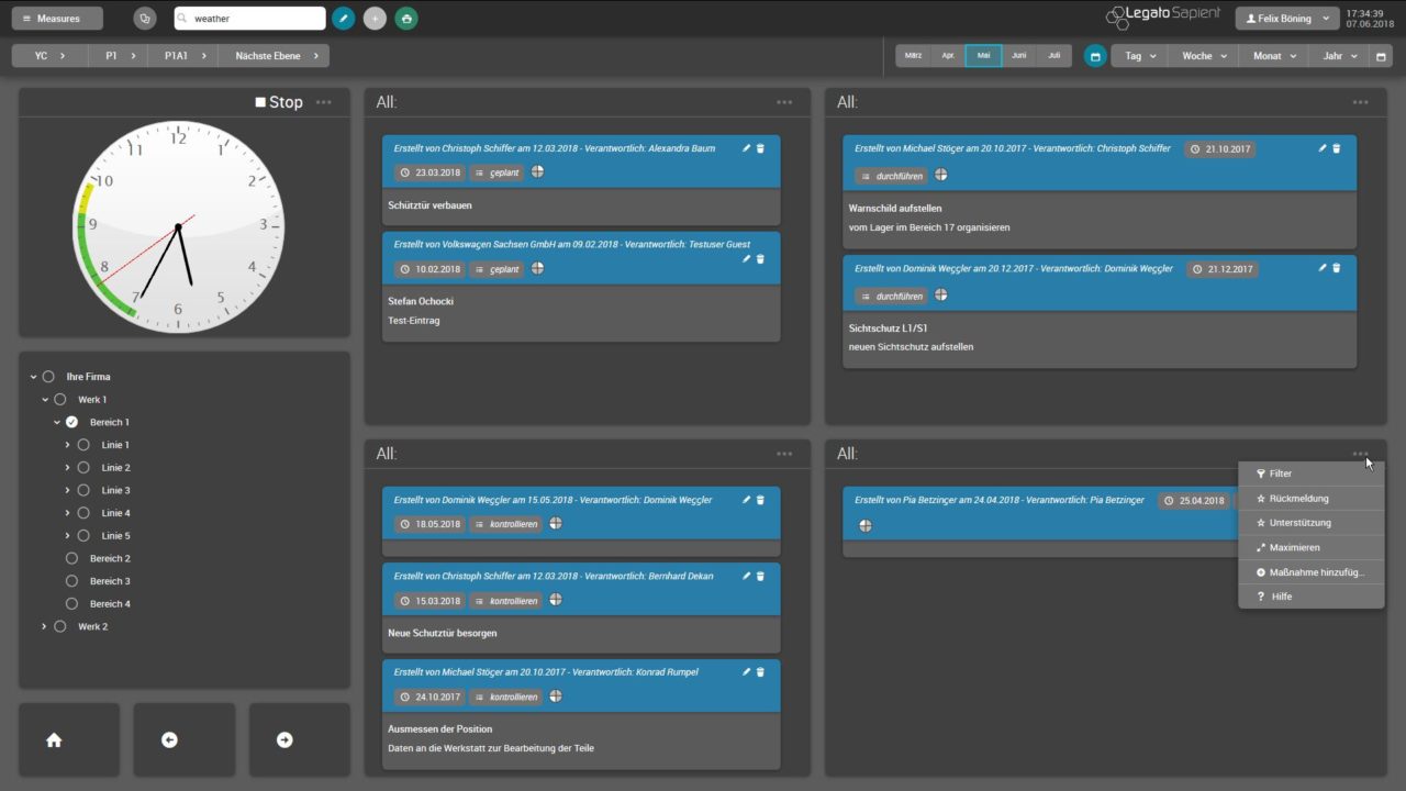 Production management of MES-Software